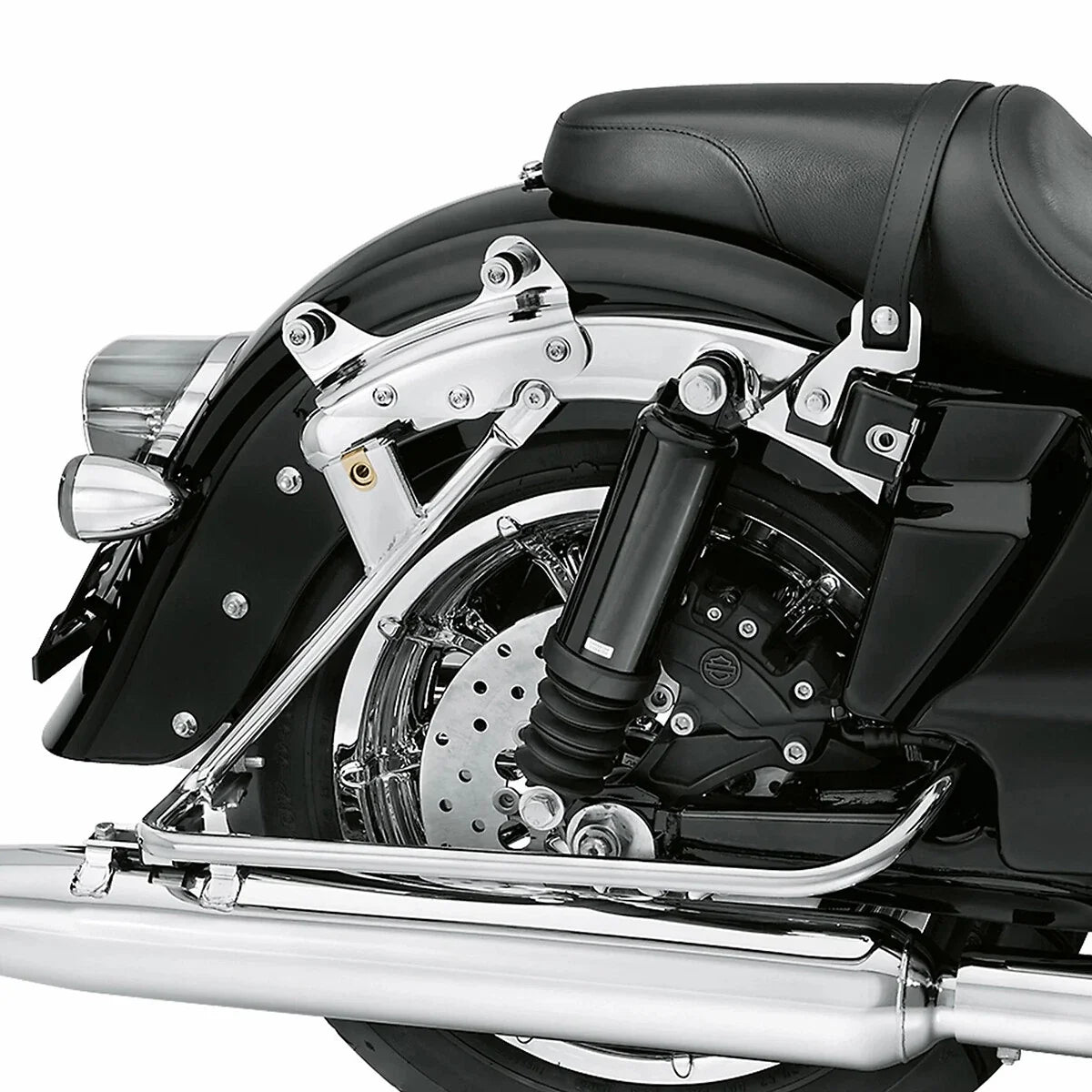 Chrome Saddlebag Support Bracket for Harley Touring Road King Glide (2009–2013)