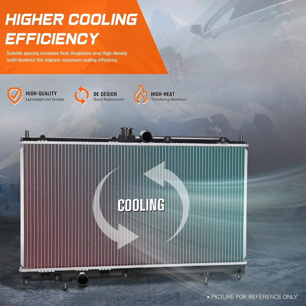 Aluminum Cooling Radiator for Mitsubishi Lancer (2003–2006) DPI-2676