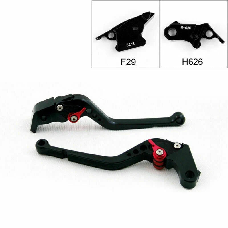 Long Brake Clutch Levers for Honda CBR929RR (2000–2001) Black T9