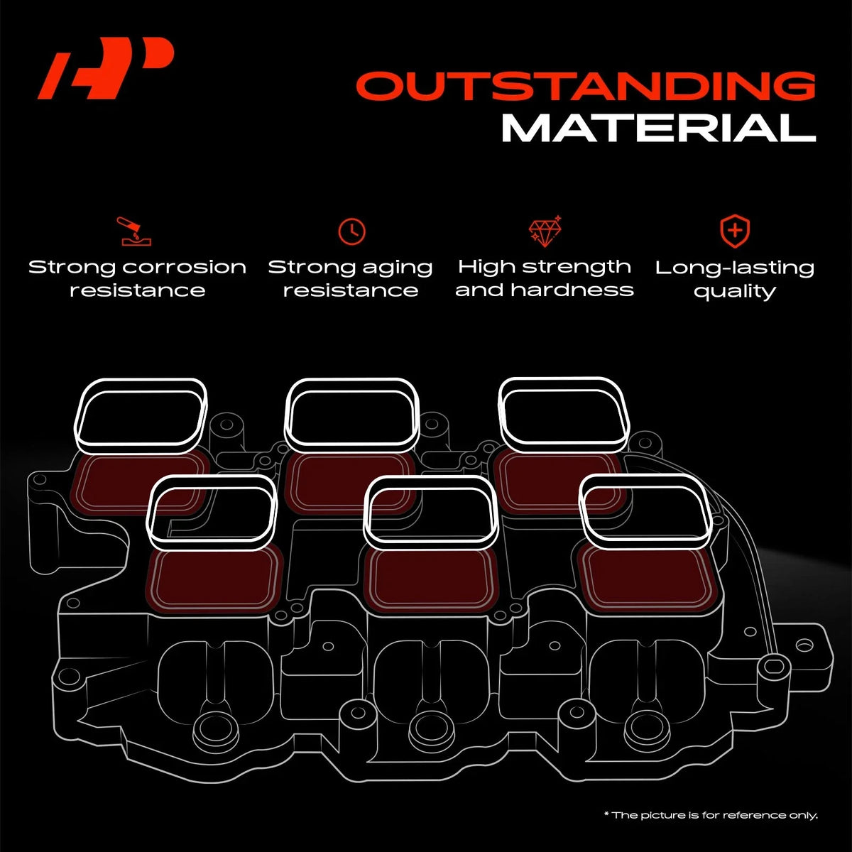 Lower Intake Manifold Gasket for Kia Spectra (2001–2004) L4 1.8L