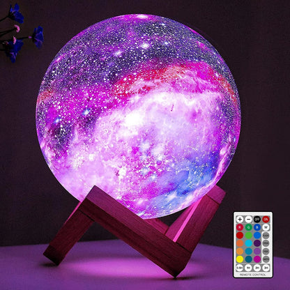5.9 Inch LED Moon Lamp for Galaxy - 16 Colors Multicolor