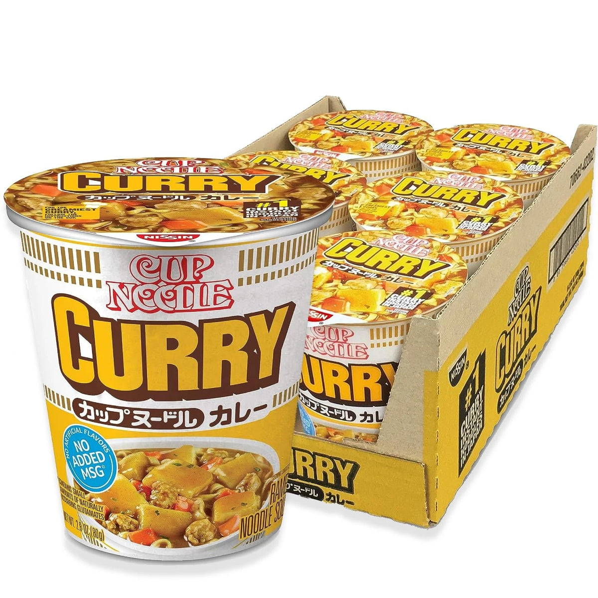 Curry Nissin Cup Noodle Ramen Soup (Pack of 6)