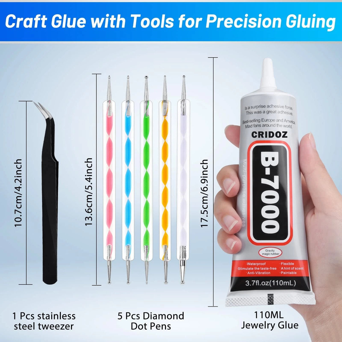 B7000 Jewelry Glue Clear for Rhinestone Craft (3.7 fl oz)