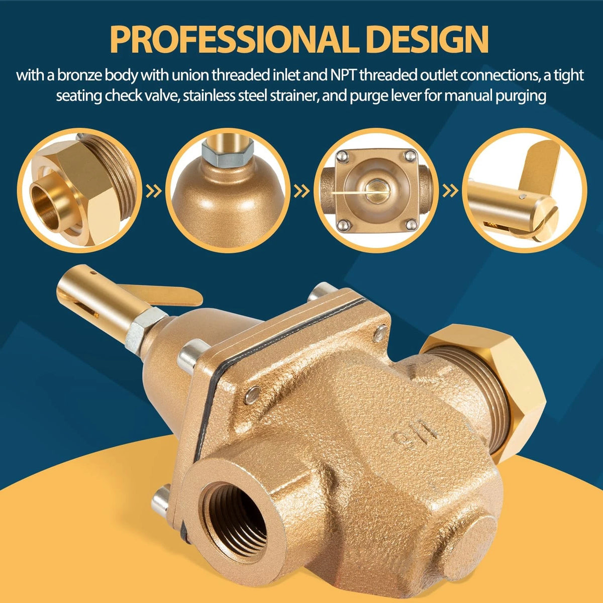 1/2 Inch Feed Water Pressure Regulator for Watts 1156F, B1156F, S1156F
