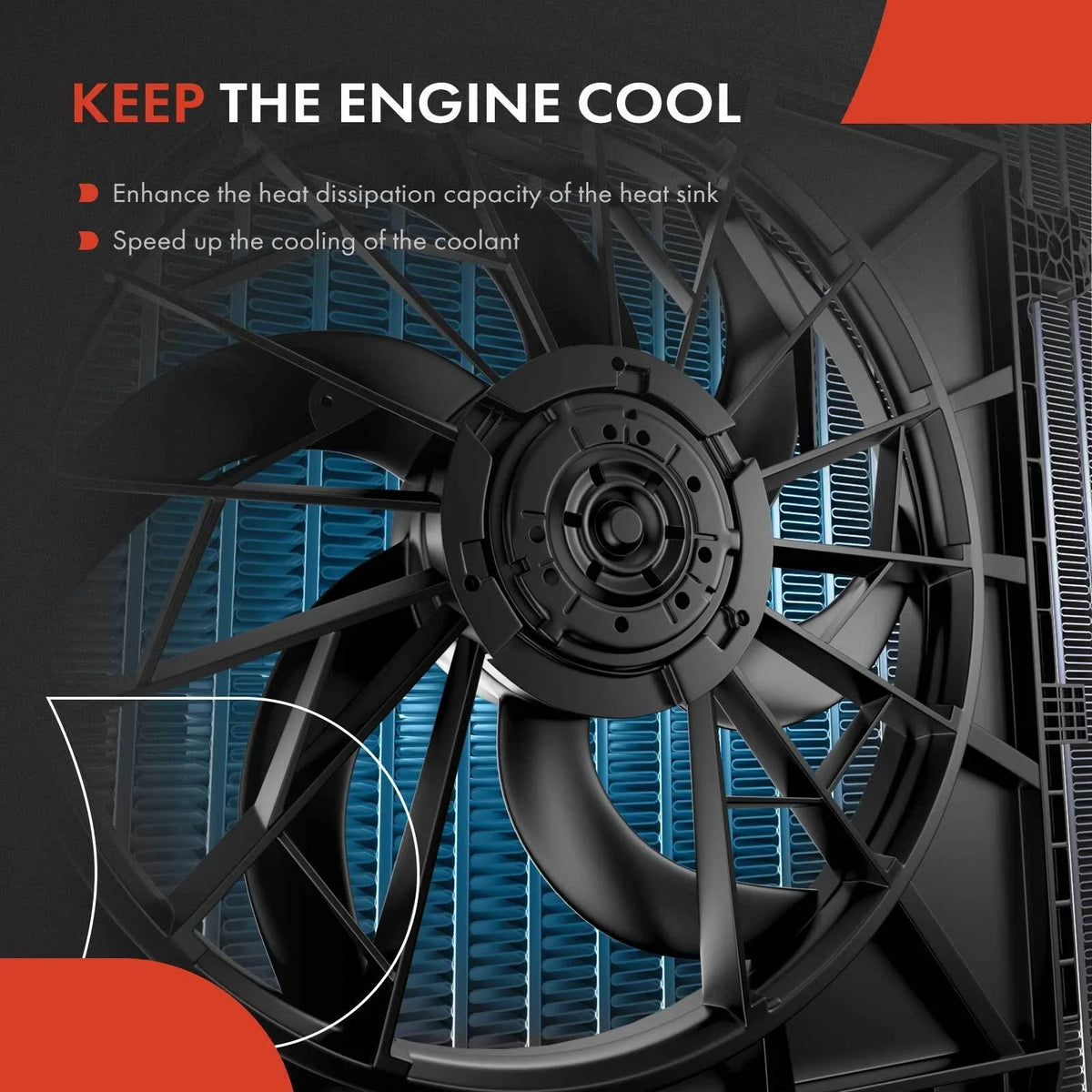 Cooling Fan Assembly for Mercedes-Benz C250 C300 (2012–2015)