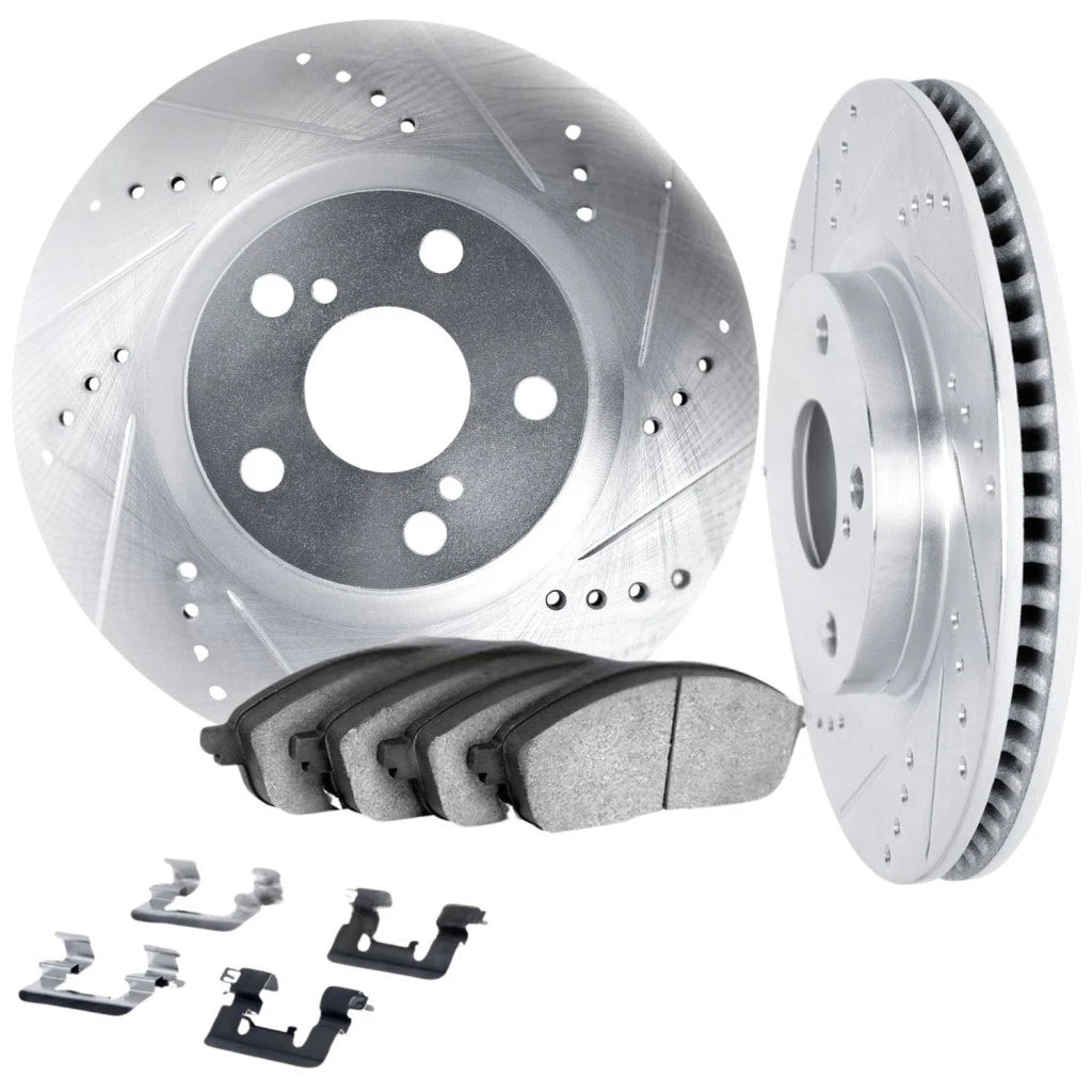 Rotor Set for Audi Q5 (2013–2017) ALX-PAU-DF-7512-73077-CLA1 Vented Silver