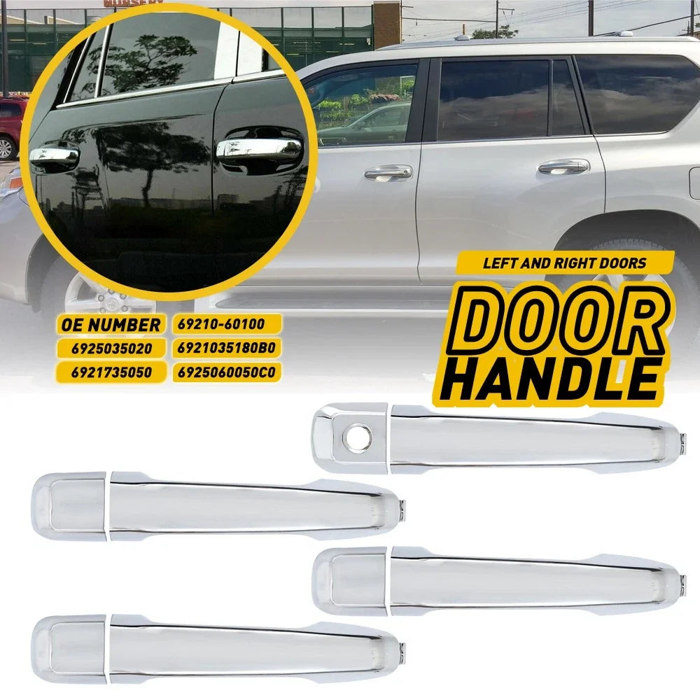 Set of 2 Chrome Exterior Door Handles for 2010–2020 4Runner Limited SR5