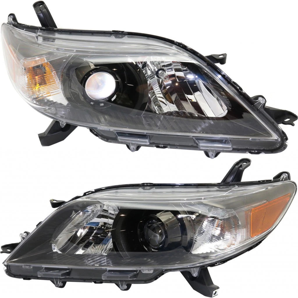Headlight Assembly Pair for Toyota Sienna (2011–2014) PLX-M0-TY1159-B101L-CL360A1, TO2502207, TO2503207