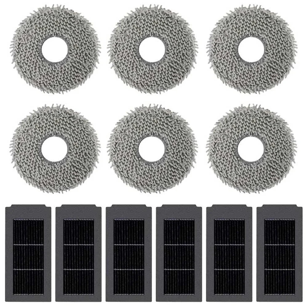 Coarse Floor Cleaning Cloths & Black Filter Mesh for Ecovacs X5