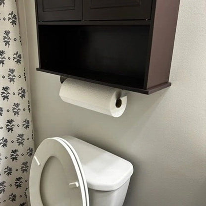 Paper Towel Holder Under Cabinet Wall Mount Rack for Kitchen Bathroom