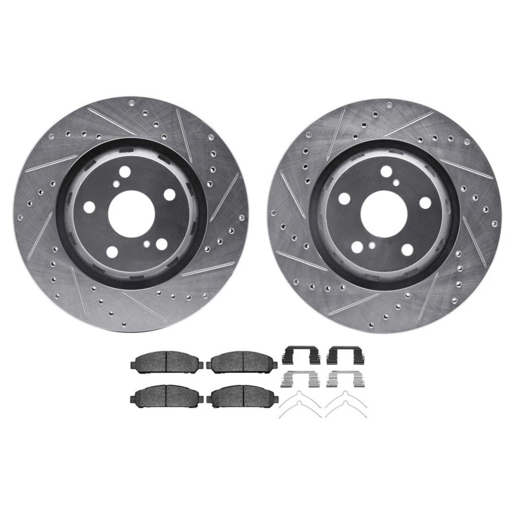 Rotor Set with Brake Pads for Toyota Venza (2009–2015) ALX-PAU-DF-7512-76168-CLA1