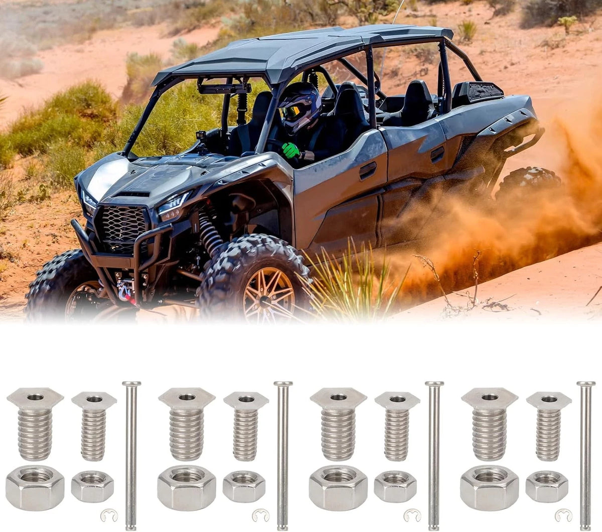 Door Hinge Bushing Upgrade Kit for Kawasaki Teryx KRX 1000 & KRX4 1000 (2020–2024)