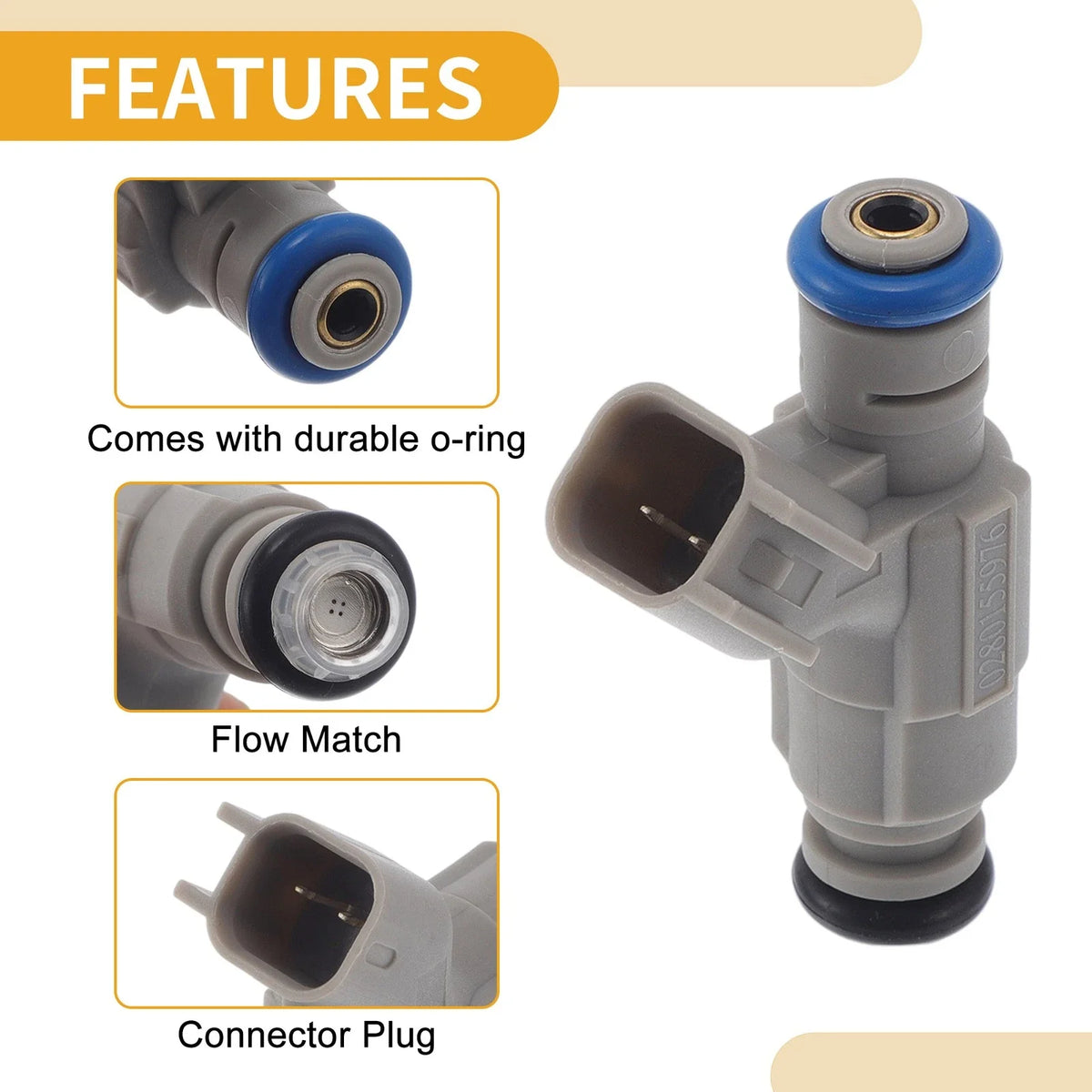 1 Pcs Fuel Injector No. 0280155976/04891345AA for Dodge Caravan (2001–2003)
