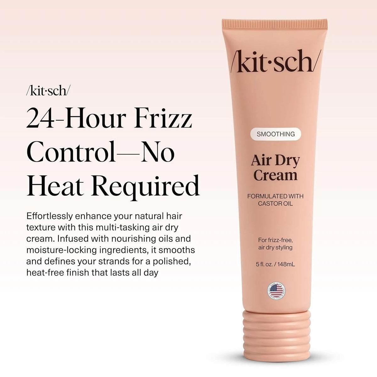 Kitsch Smoothing Air Dry Cream for Hair (Frizz Control)