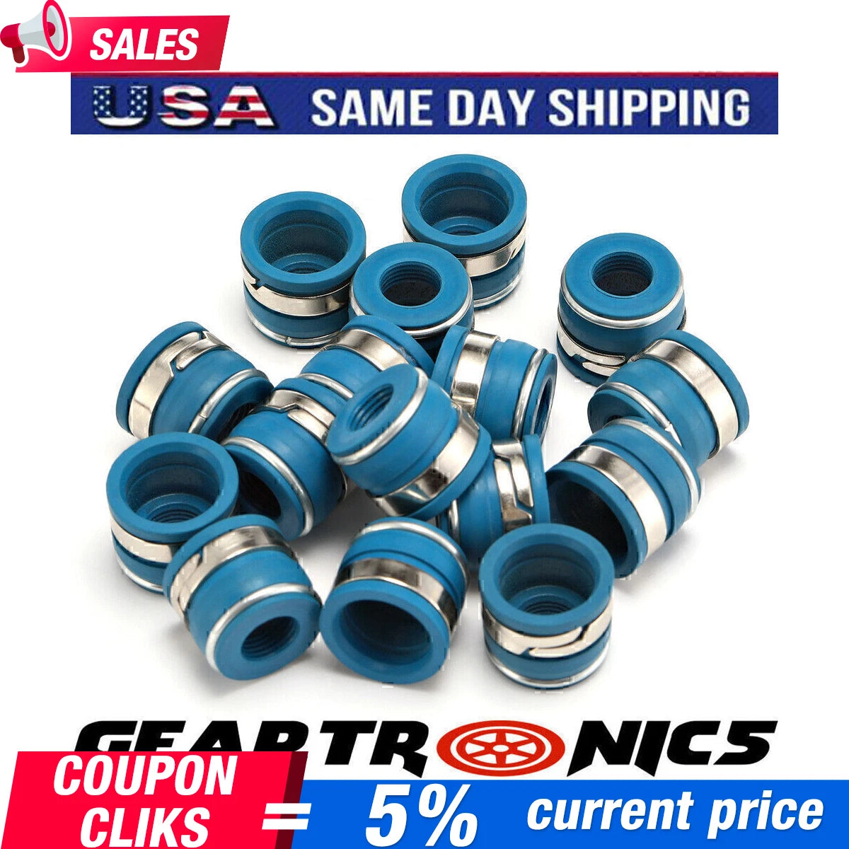 Set of 16 Viton Valve Stem Seals for SBC Chevy Small Block (SSI-SBC11, 32X500PO-VVS, 58012)