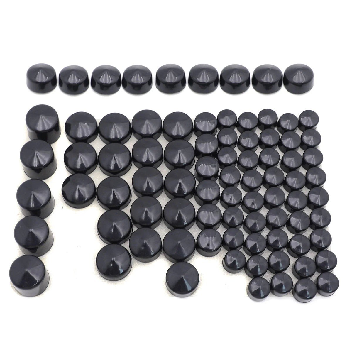Set of 4 Black Bolt Toppers Caps for Harley Road King Twin Cam (1996–2006)
