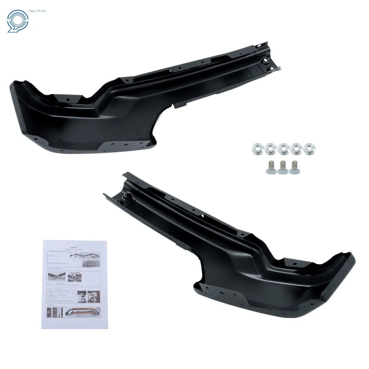 Black Steel Split Front Bumper for GMC Sierra 1500 (2019–2021)
