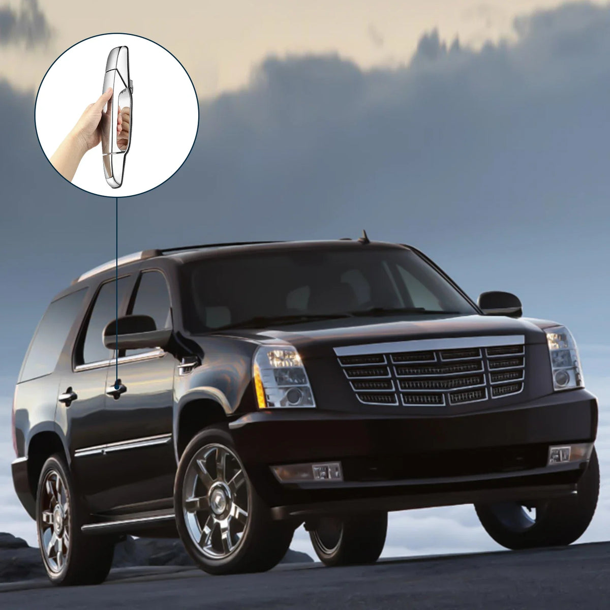 Exterior Chrome Door Handle Front Right for 2007-2013 Chevy Silverado GMC Yukon
