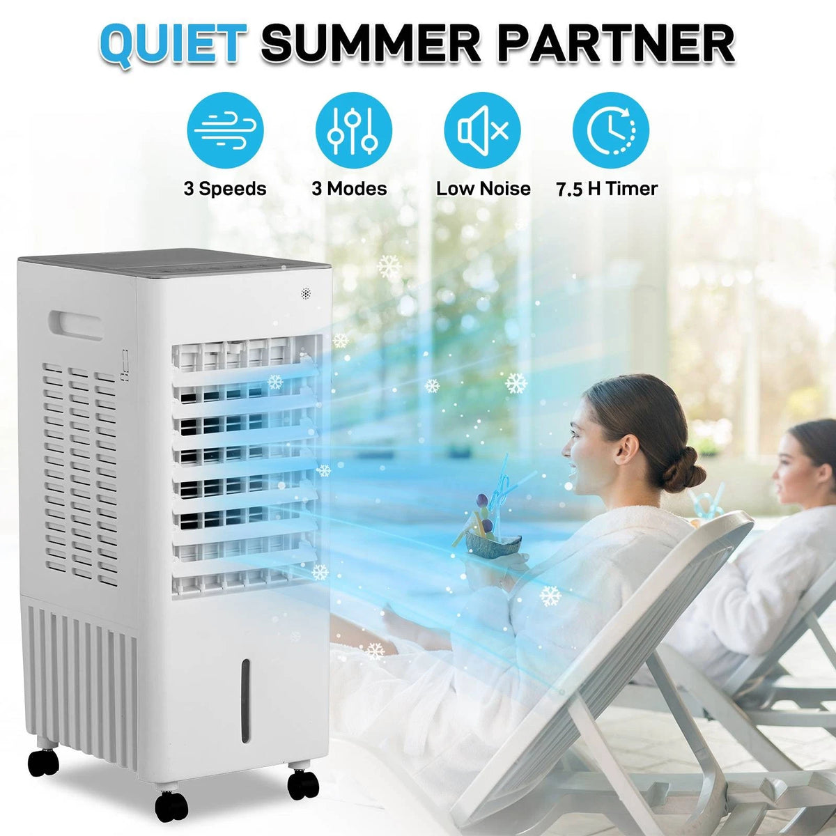 3-in-1 Evaporative Air Cooler for Portable Use (2023)