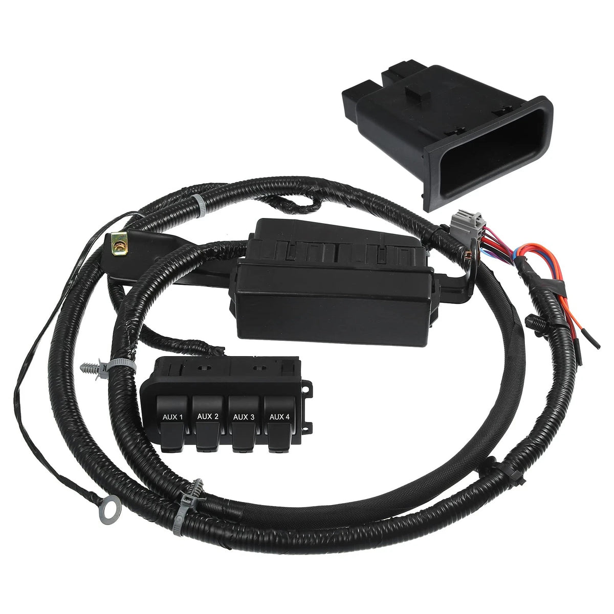In-Dash Auxiliary Upfitter Switch Panel Kit for Ford (5.63'', Black)
