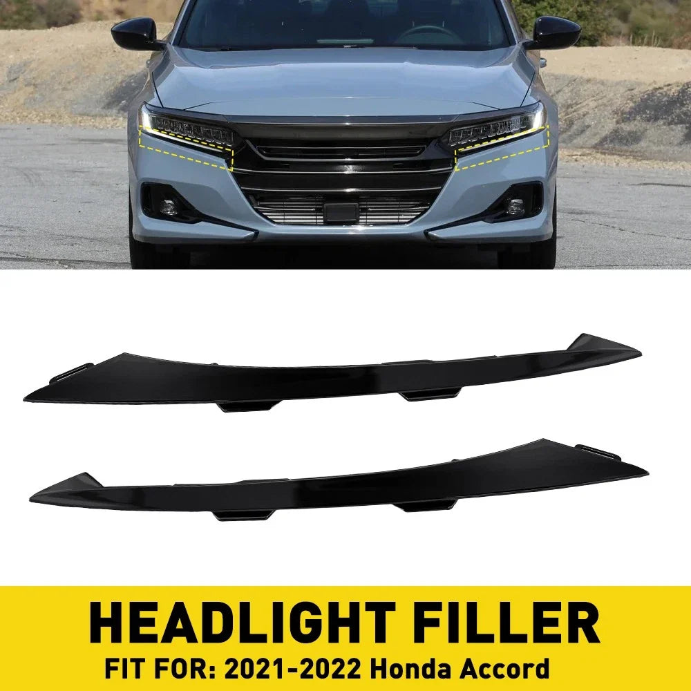 Pair Headlight Grille Lower Molding Trim for Honda Accord (2021–2022)