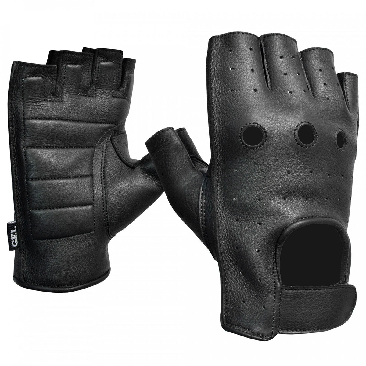 Fingerless Leather Motorcycle Gloves for Fulmer Adult 551 Omen