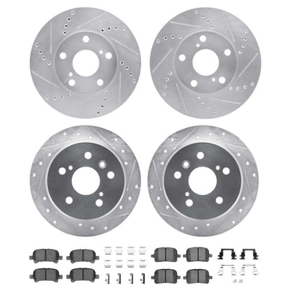Rotor Set with Brake Pads for Toyota Camry (2000–2001) ALX-PAU-DF-7514-76157-CLA2