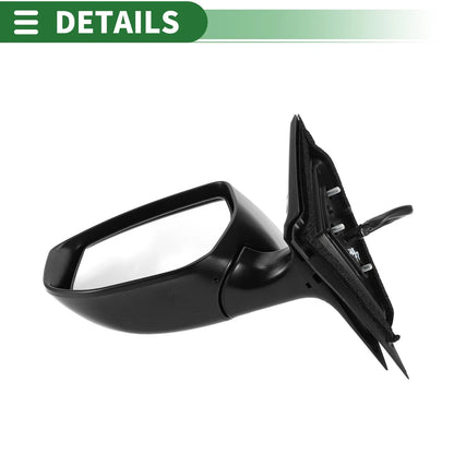 Left Side Door Mirror for Nissan Altima (2013–2018) Manual Folding Black