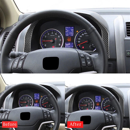 Carbon Fiber Instrument Cluster Frame Cover Trim for Honda CR-V (2007–2011)