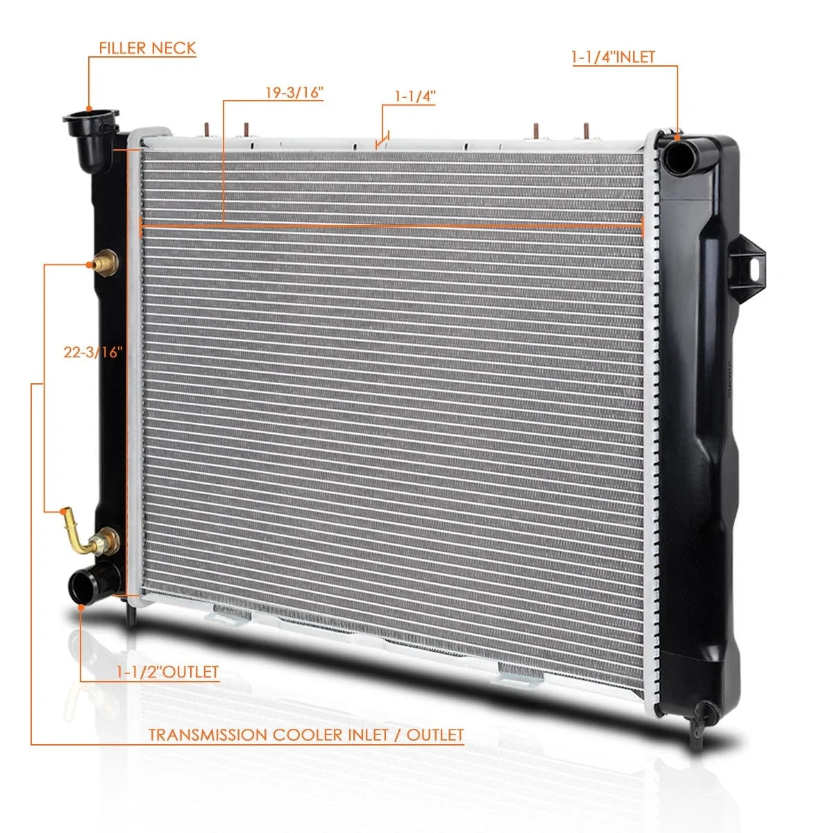 Aluminum Core Radiator for Jeep Grand Cherokee 4.0 AT (1993–1997) DPI-1396