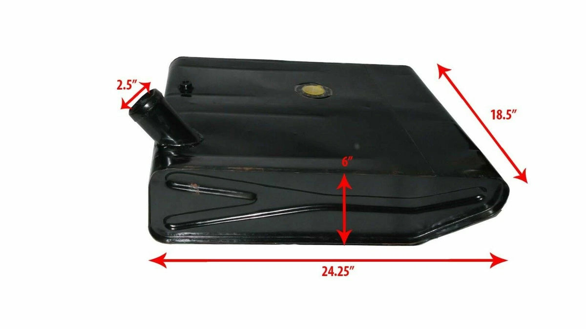 Black Steel Fuel Gas Tank with Lock Cap for Willys CJ 46-64