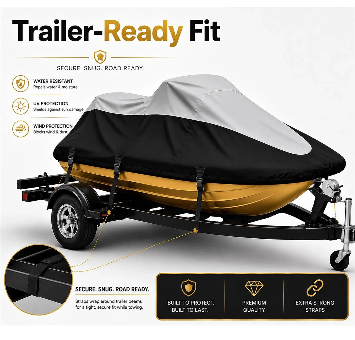 Seadoo Jet Ski Cover for GTI SE (2006–2010) Trailerable Heavy-Duty