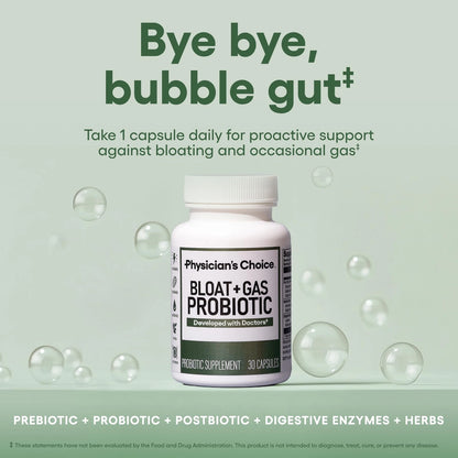 Bloat & Gas Probiotic 5-in-1 for Physician's Choice (30 Count)