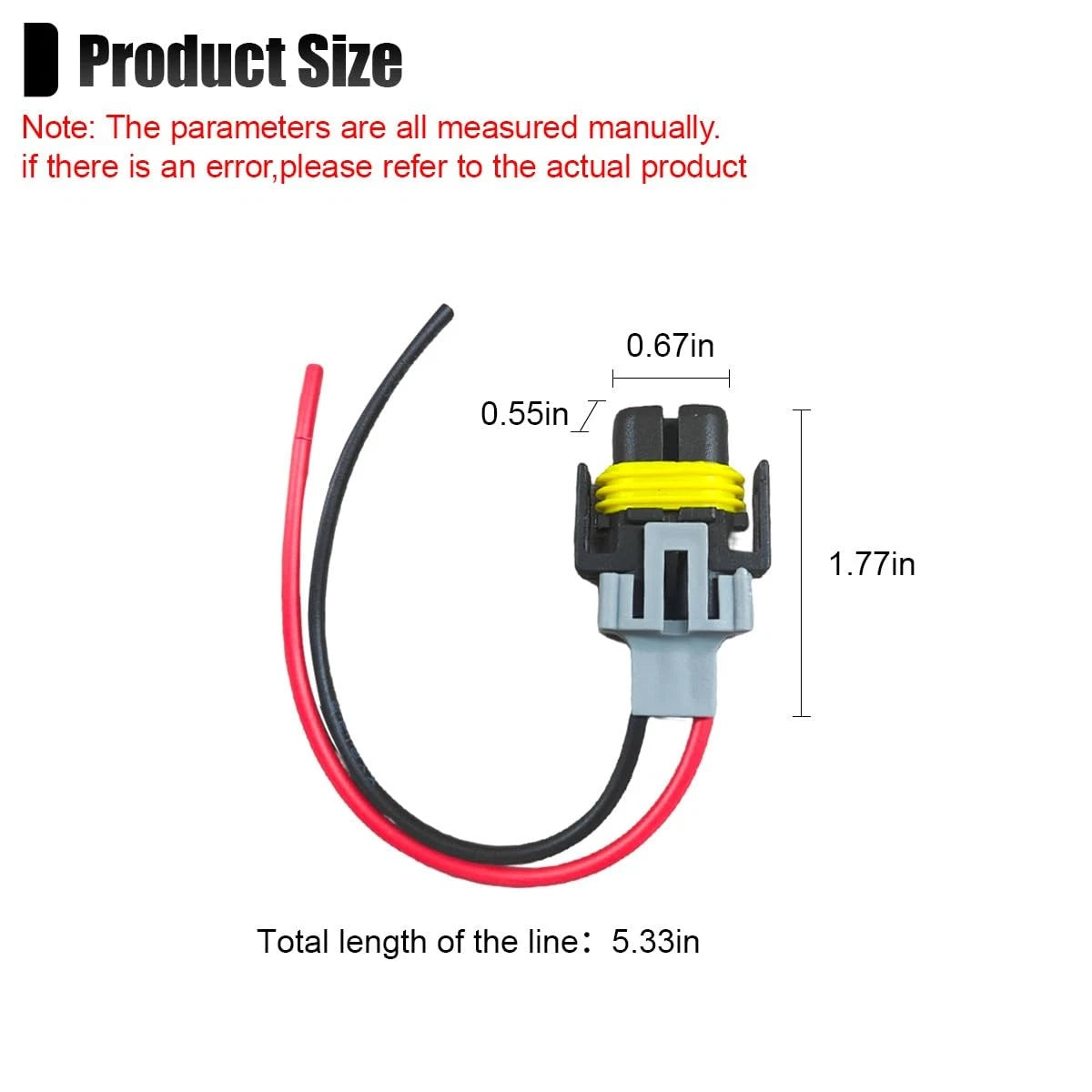 H8 H9 H11 Fog Light Harness Connector for Vehicle (1PC)