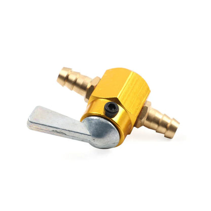 8mm On-Off Fuel Tap Gas Valve Petcock for Motorcycle Inline Yellow
