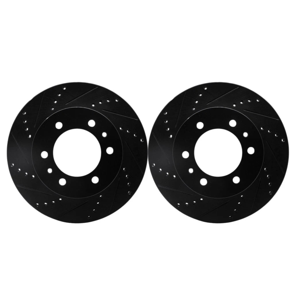 Rotor Set for Hummer H3 (2006–2010) ALX-PAU-DF-8002-93000-CLA1, Drilled & Slotted