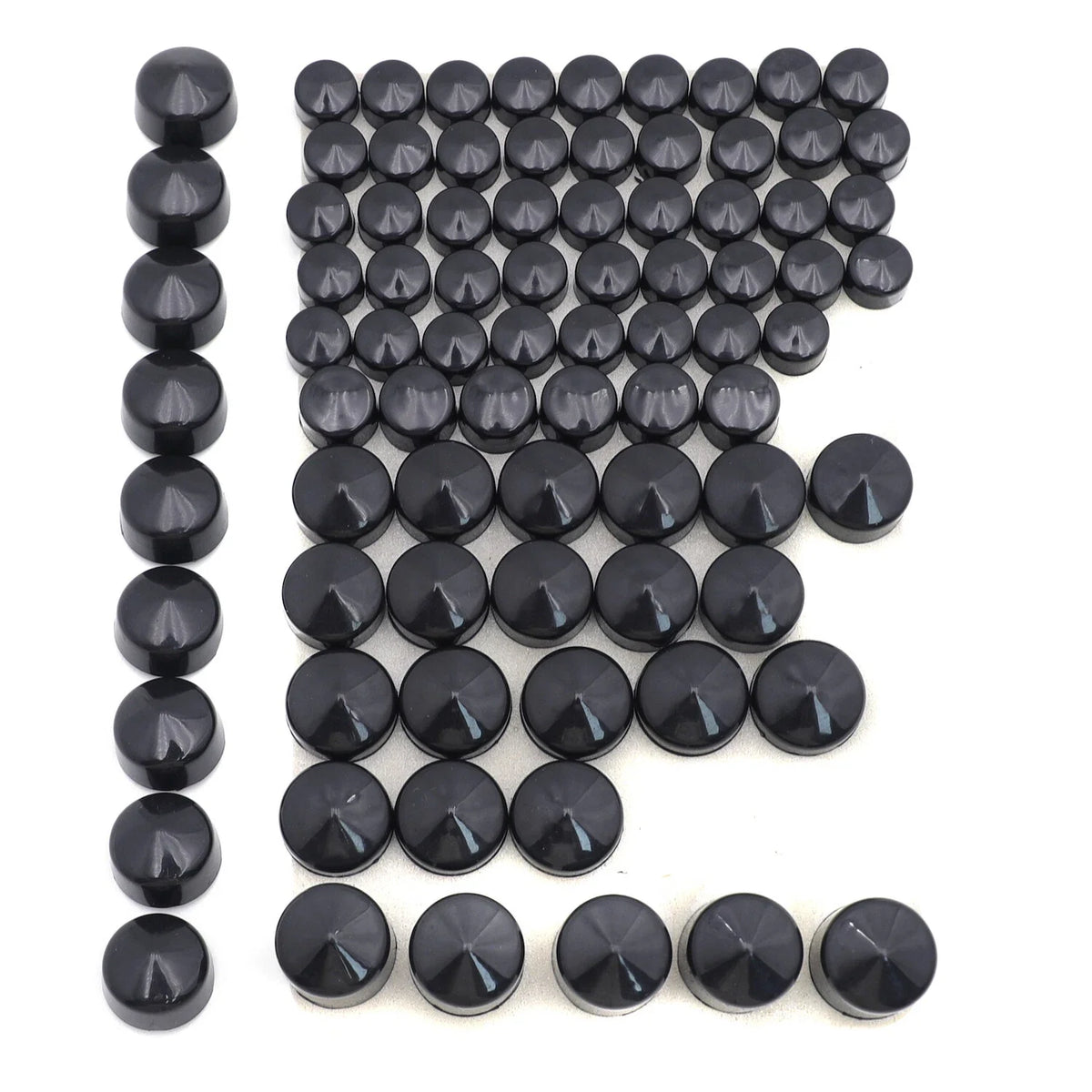 Set of 4 Black Bolt Toppers Caps for Harley Road King Twin Cam (1996–2006)