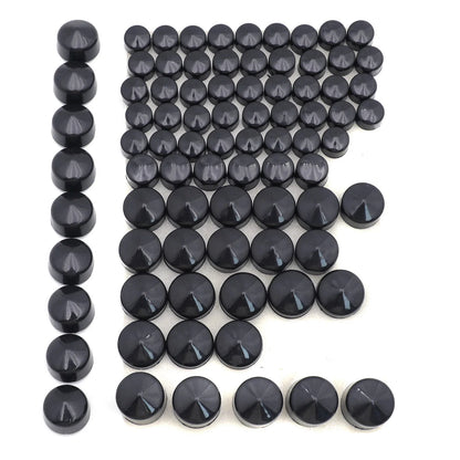 Set of 4 Black Bolt Toppers Caps for Harley Road King Twin Cam (1996–2006)