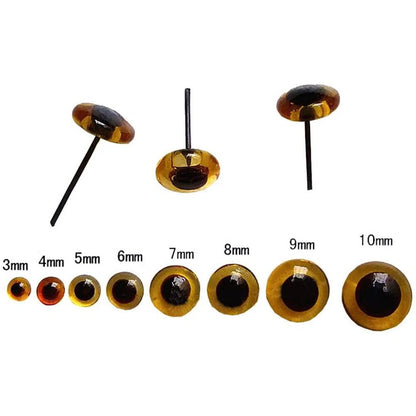 200 Pcs Amber Glass Eyes Kits for Needle Felting Bears Dolls