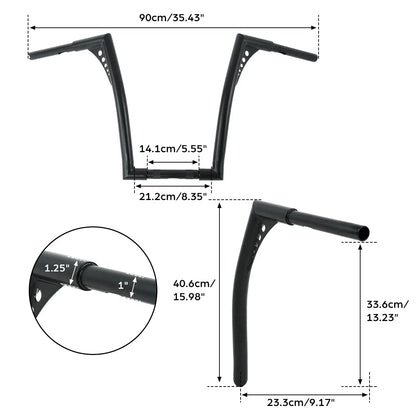 16" Fat 1 1/4" Handlebar Hanger for Harley Sportster XL, Softail