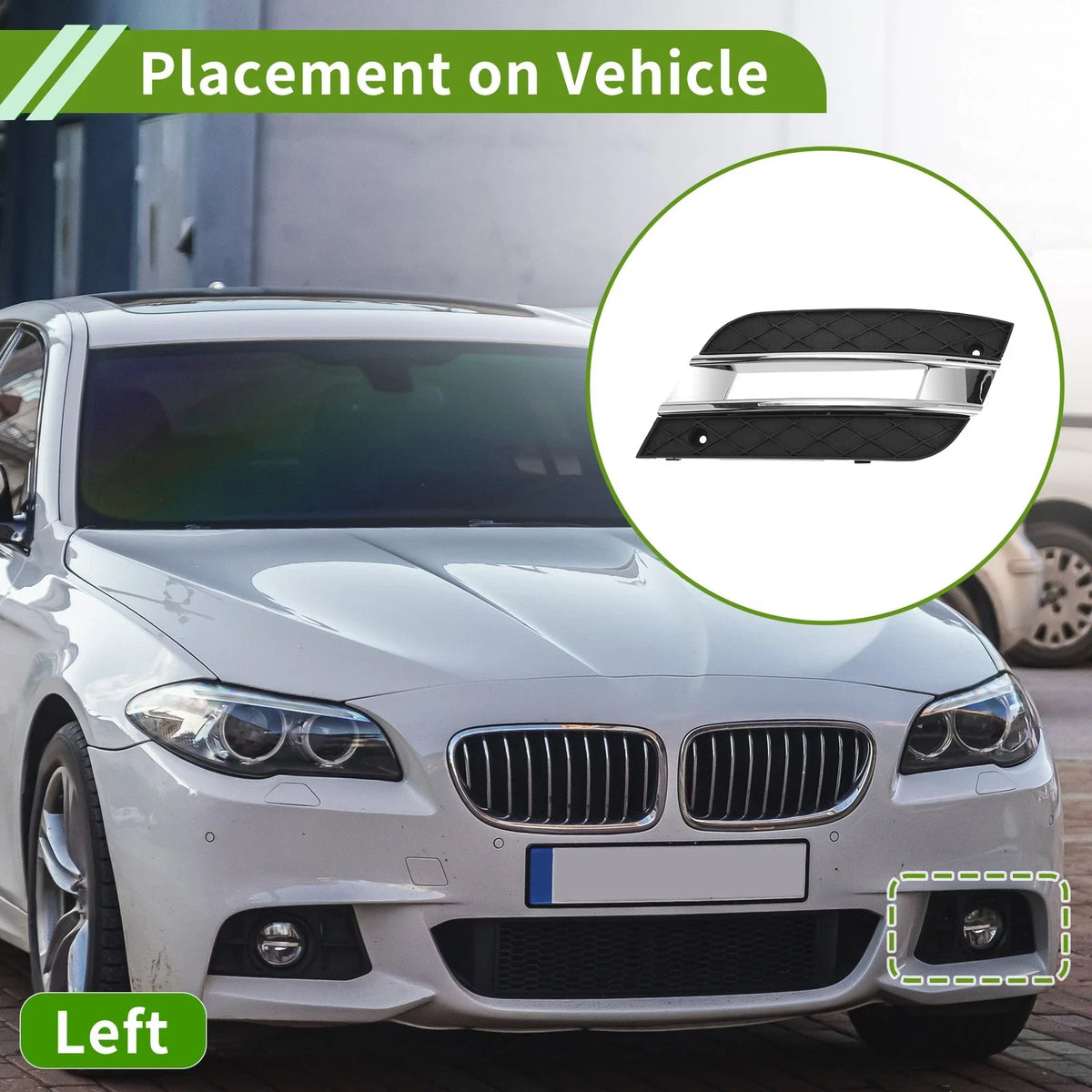 1 Pc Fog Light Grill for Mercedes Benz ML450 (2009–2011) No. 1648801924