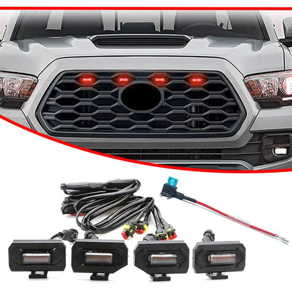 Red LED Grille Lights for Toyota Tacoma (2020–2022)