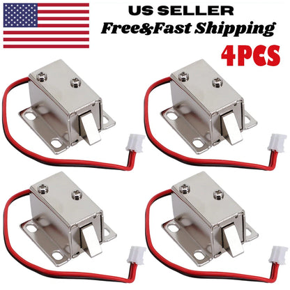 4X Electric Solenoid Lock Tongue Assembly for Door Cabinet Drawer