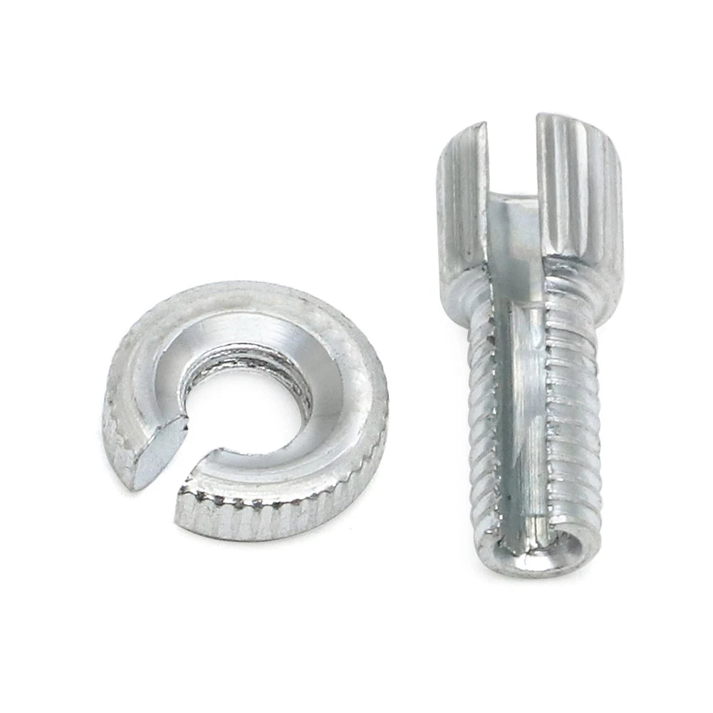 Set of 4 M8 Silver Cable Adjuster Nut Bolt for Honda CB100/125/175/250 (34-67090)