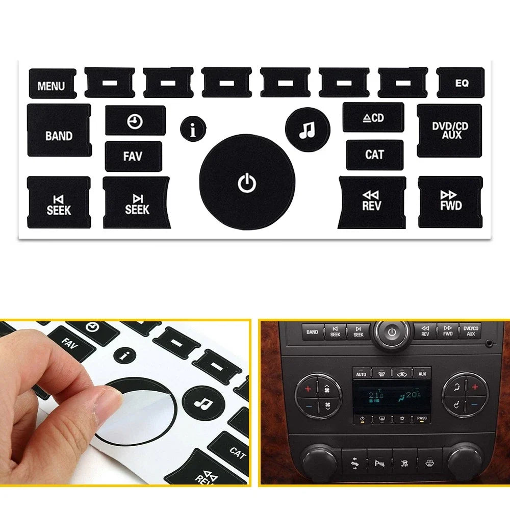 Control Knob Climate Control Button Sticker for GMC Chevrolet Buick (US)