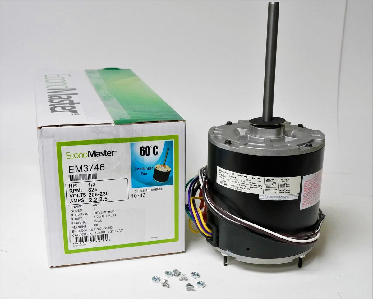 Air Conditioner Condenser Fan Motor 1/2 HP 230V 825 RPM for