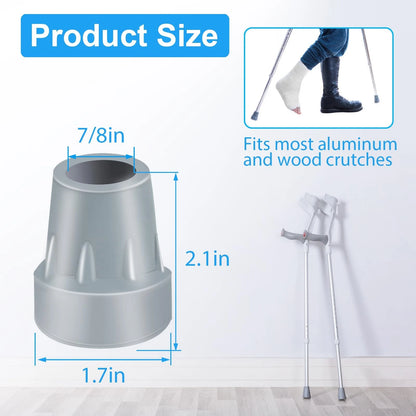 4 Pack Crutch Tips for Cane (7/8 Inch Heavy Duty Rubber)