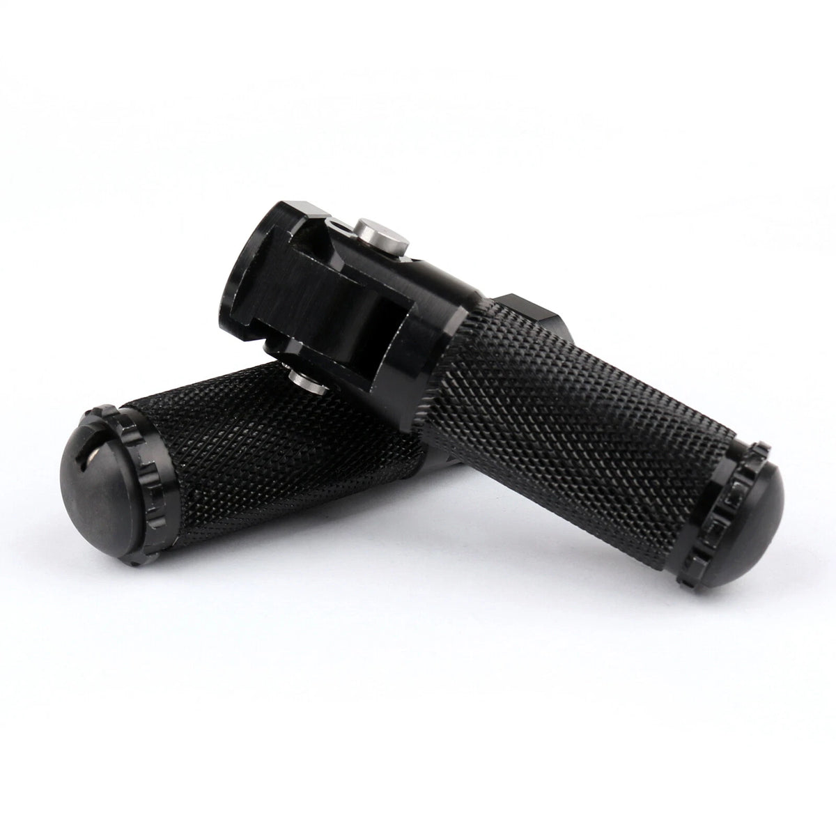 Set of 2 CNC Folding Foot Pegs for Universal Motorcycle (FP-140-Black)