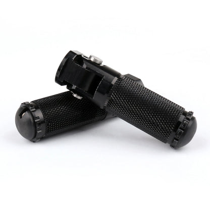 Set of 2 CNC Folding Foot Pegs for Universal Motorcycle (FP-140-Black)
