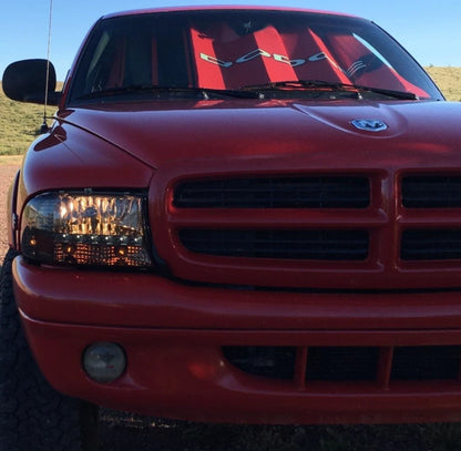Red Accordion Windshield SunShade for Dodge Ram (Universal) 003705R01